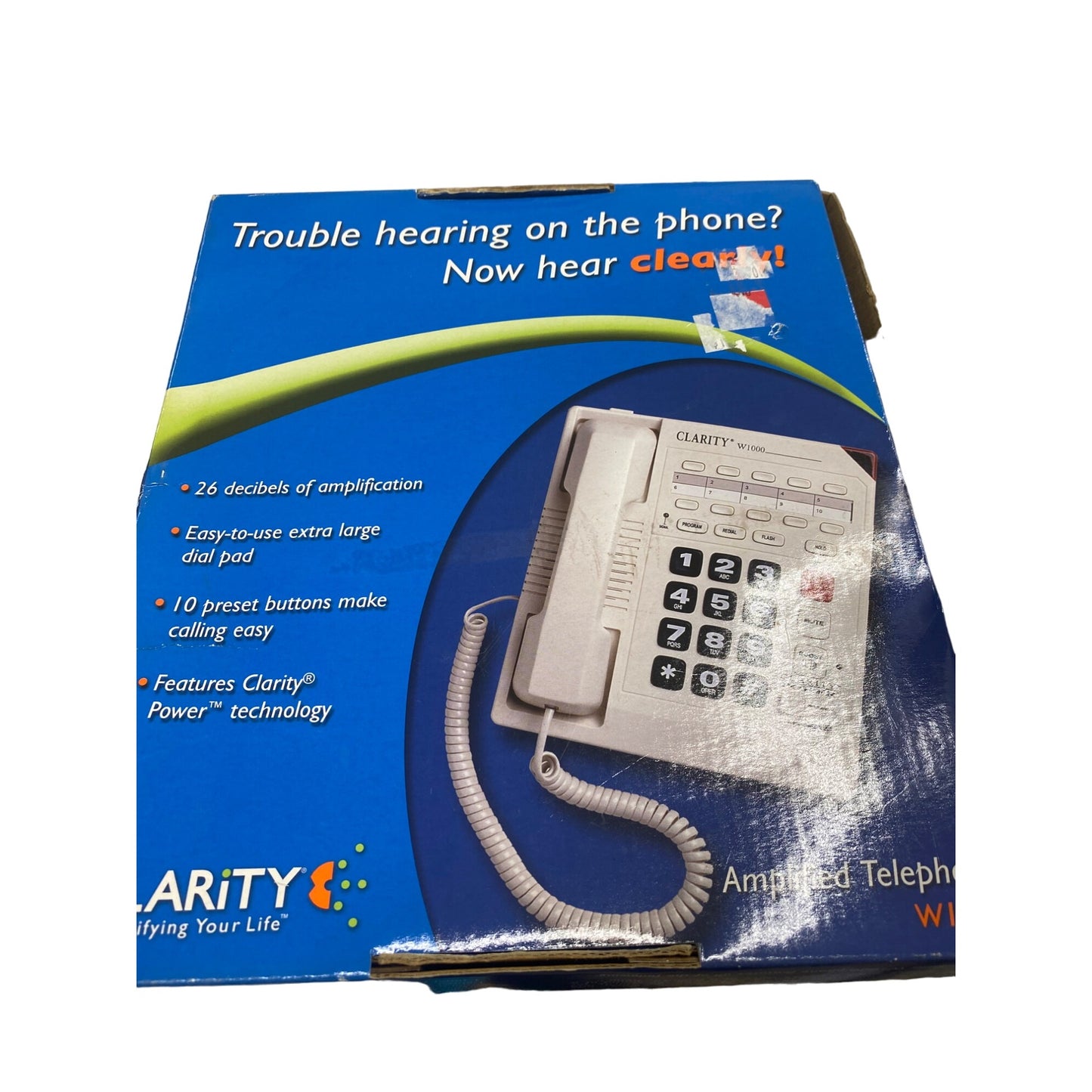 Clarity Walker W1000 Amplified Telephone For Hard Of Hearing With 26-Decibel Amplification & Large Dial Pad