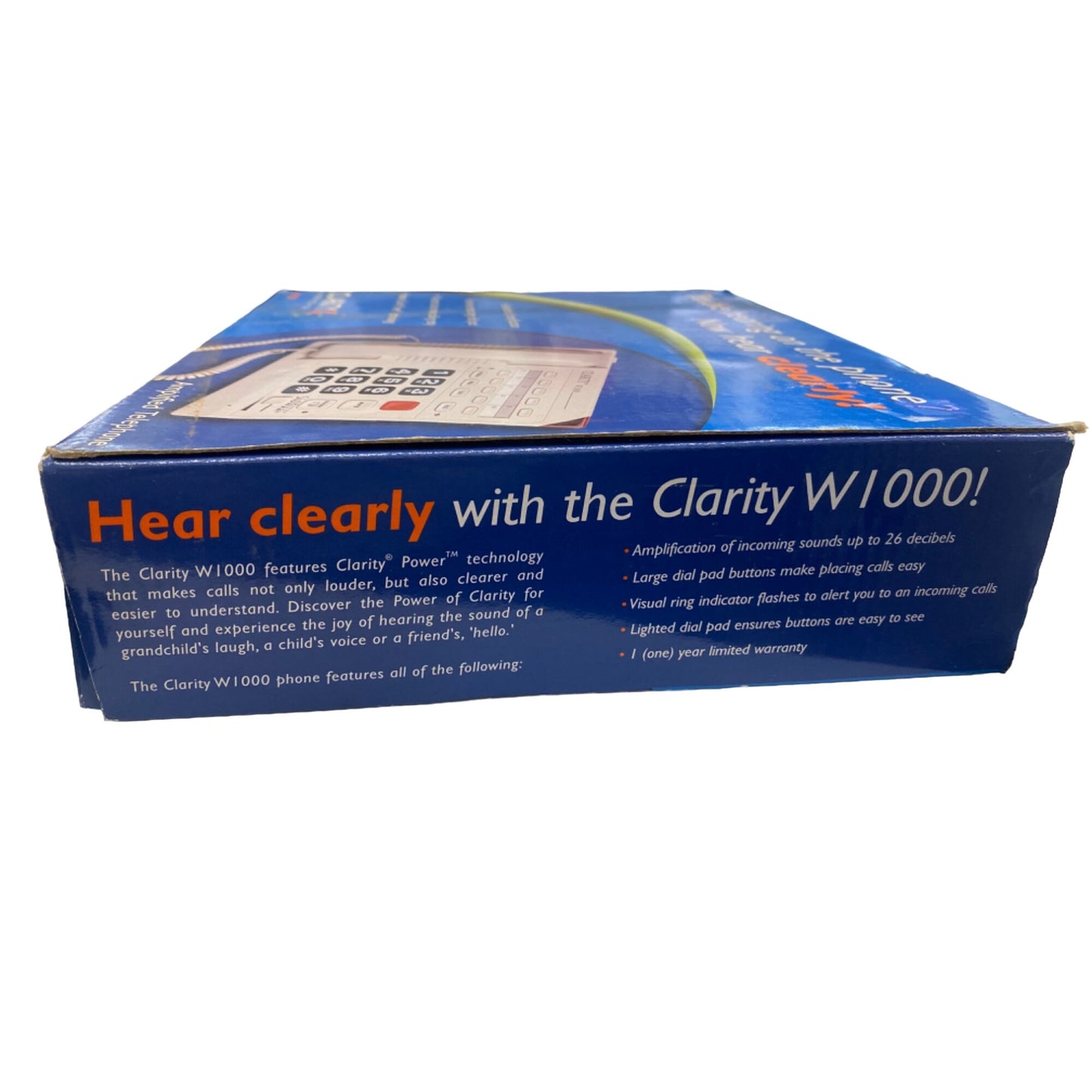 Clarity Walker W1000 Amplified Telephone For Hard Of Hearing With 26-Decibel Amplification & Large Dial Pad