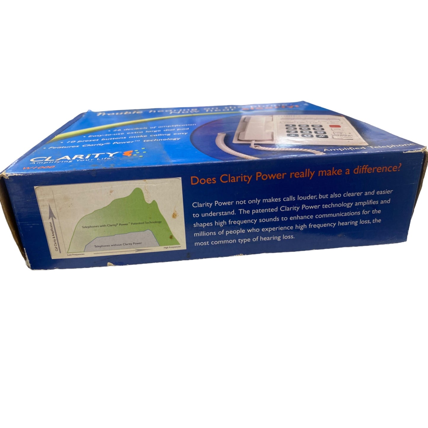 Clarity Walker W1000 Amplified Telephone For Hard Of Hearing With 26-Decibel Amplification & Large Dial Pad