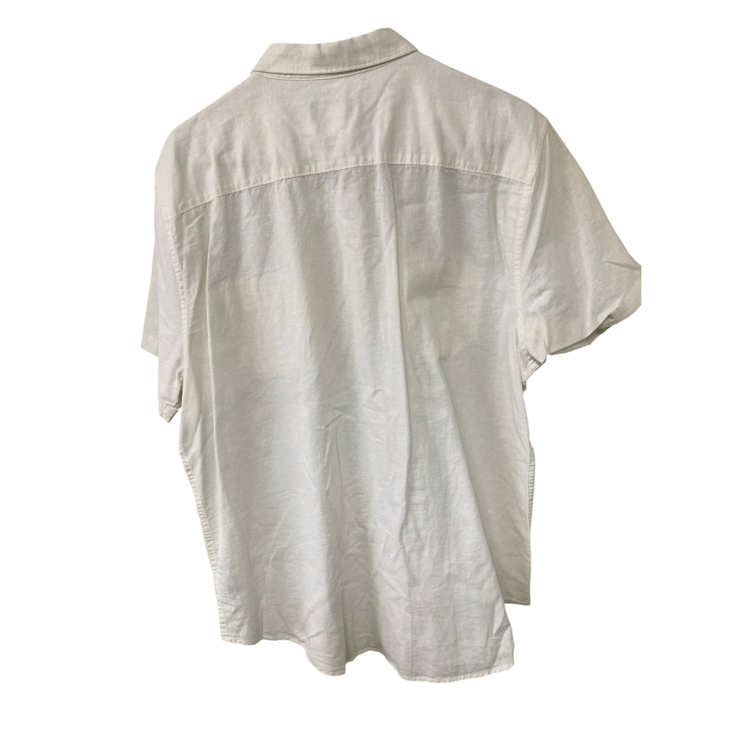 Structure Mens Short Sleeve Shirt Slim Fit Beige XL