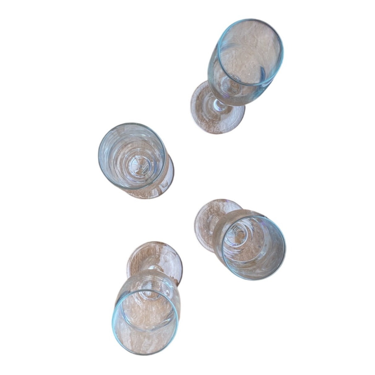 Set Of 4 Elegant Clear Champagne Flutes