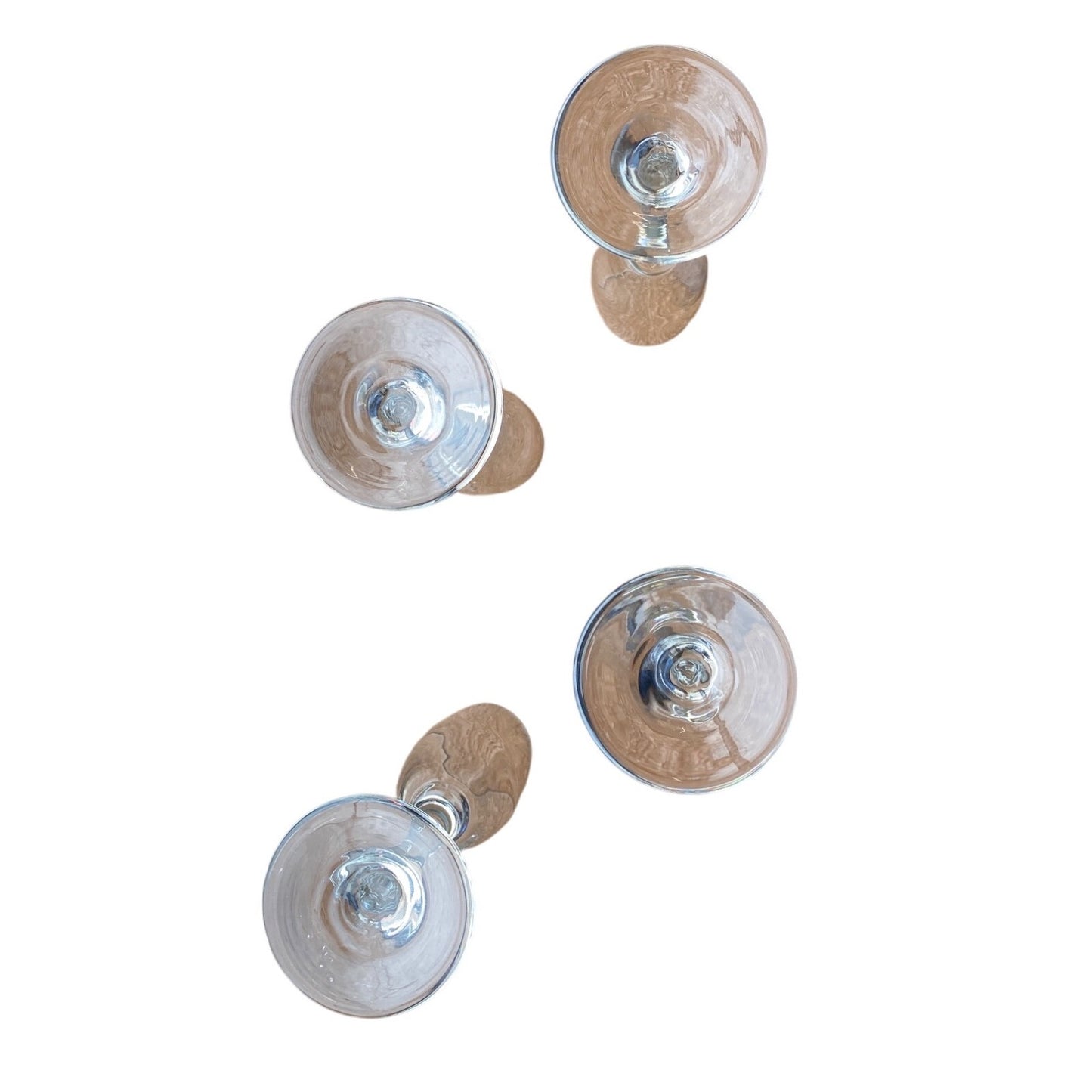 Set Of 4 Elegant Clear Champagne Flutes