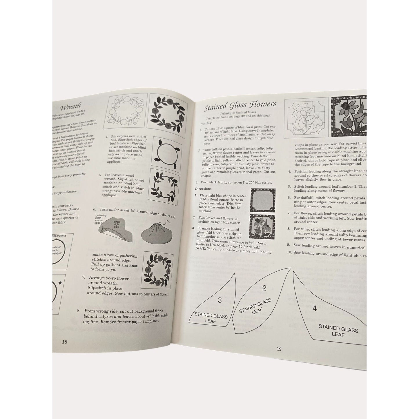 Fabric Garden Quilt Pattern Book By Donna Wilder Patchwork & Applique Instructions For Wall Hangings & More
