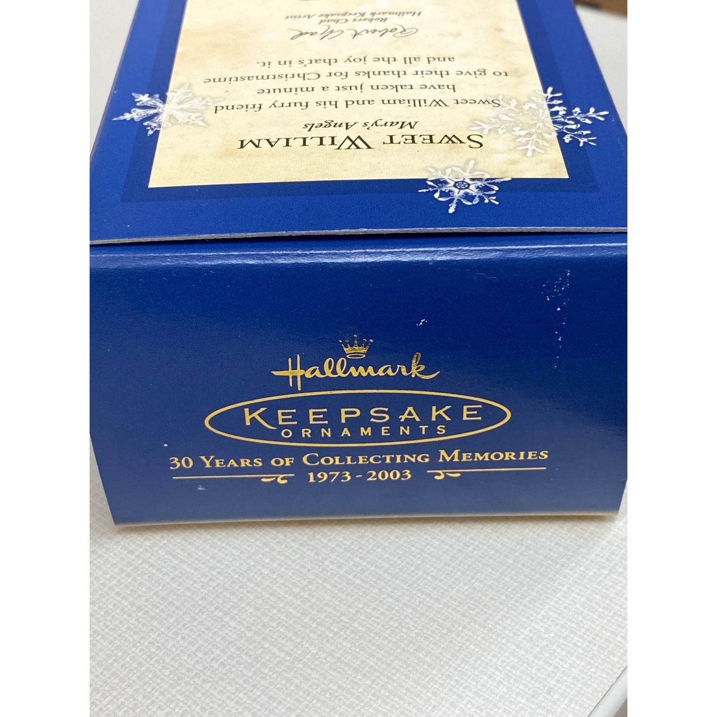 2003 Hallmark Ornament Mary's Angels Sweet William 16th in Series