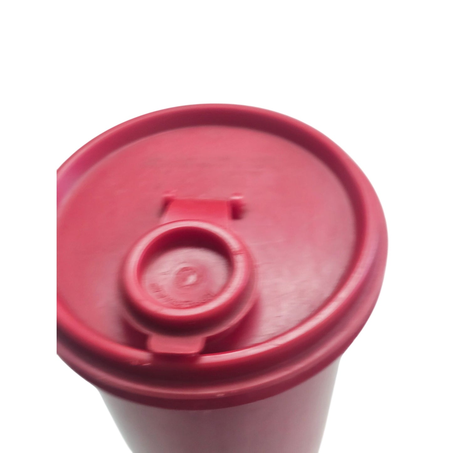 Tupperware Red Tall Cylinder Container With Lid 262-13