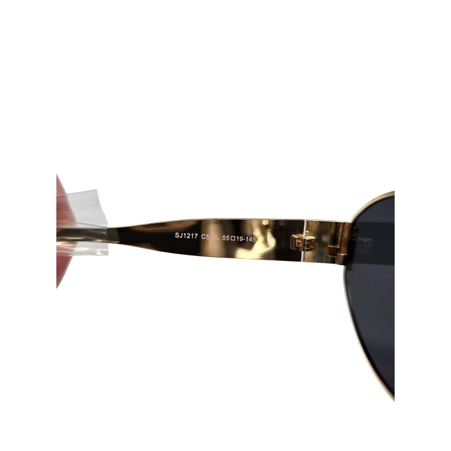 NEW Sojos Oval Sunglasses UV400 Gold Frame Black Lens Unisex SJ1217 CS