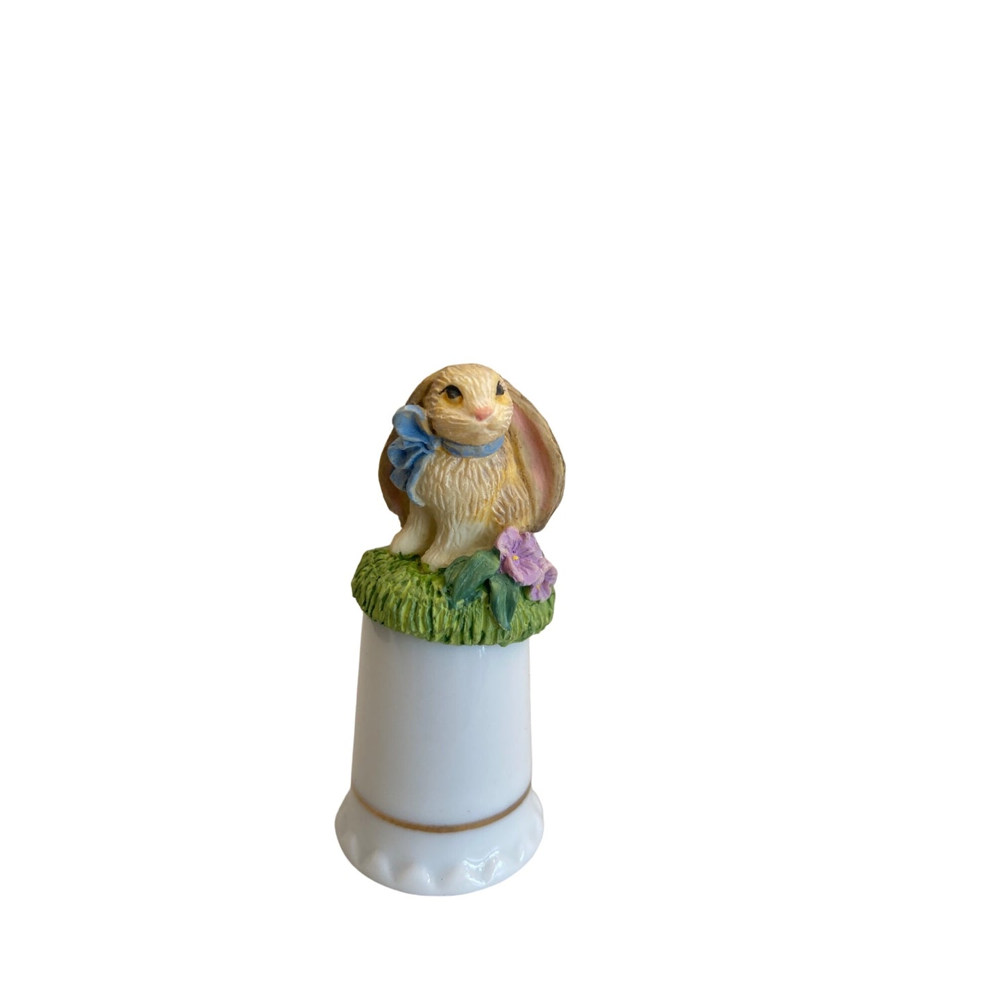 Charming Tails Bunny Thimble Figurine By Gift Collection