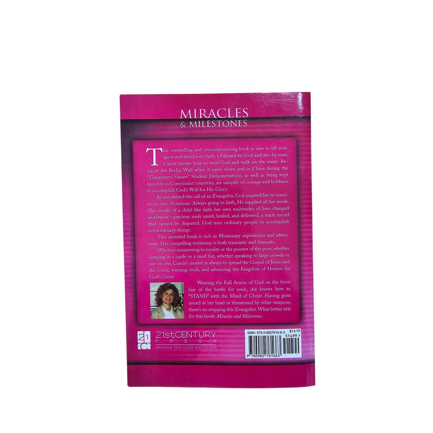 Miracles & Milestones Book By Carole Hale Missionary Story For Gods Glory Paperback