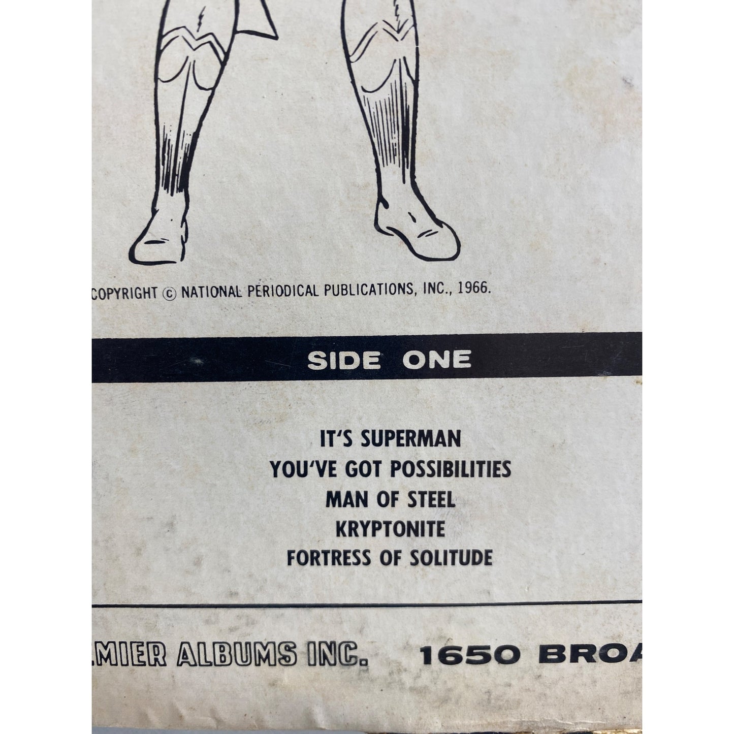 Selections From The New Musical Smash Superman Vinyl Record By The Supermen Spinorama Records 1966 Stereo