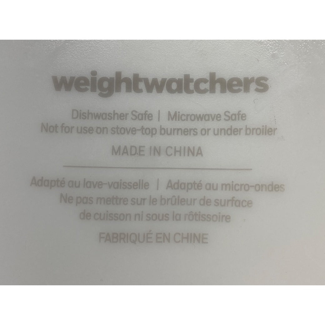 Weightwatchers White Plate
