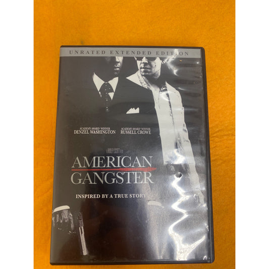American Gangster Unrated Extended Edition DVD With Alternate Ending & Special Features With Denzel Washington & Russell Crowe