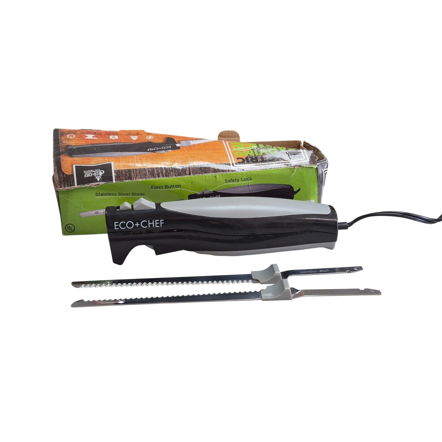 Eco+Chef Electric Carving Knife With Stainless Steel Blade & Safety Lock
