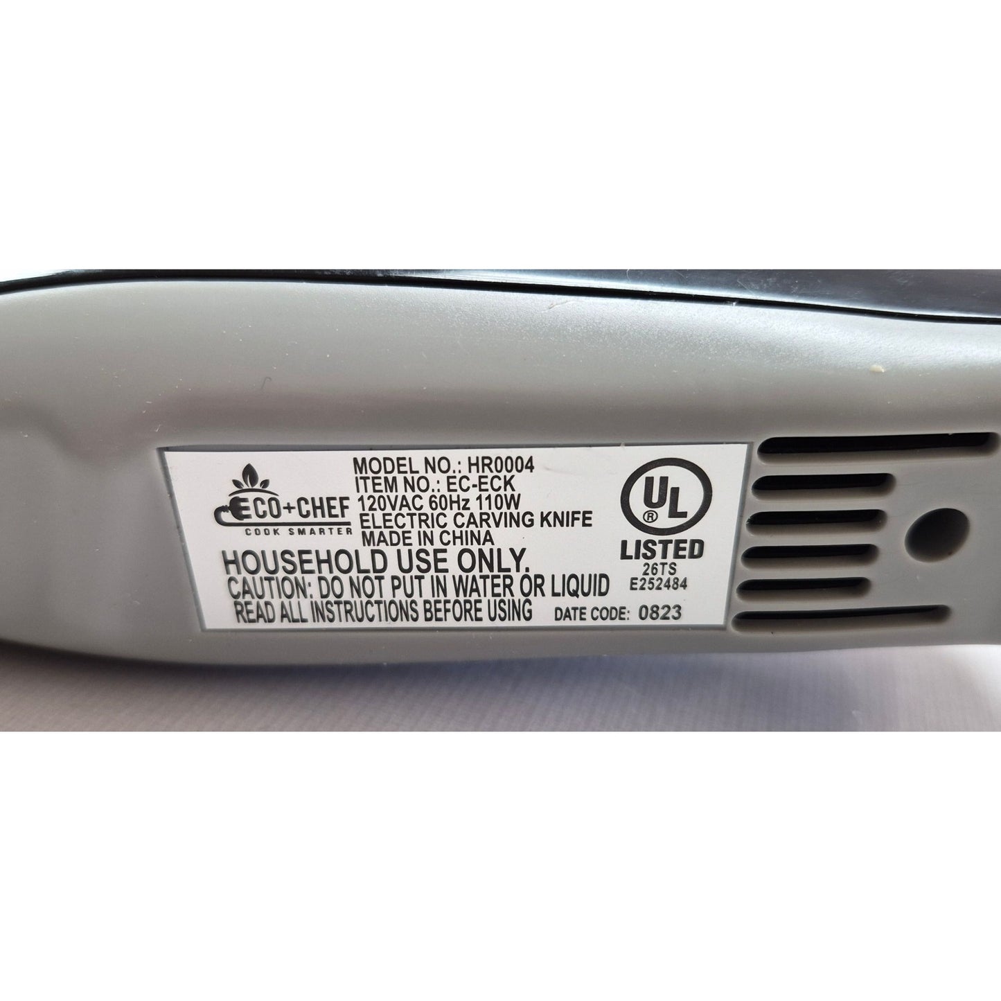 Eco+Chef Electric Carving Knife With Stainless Steel Blade & Safety Lock