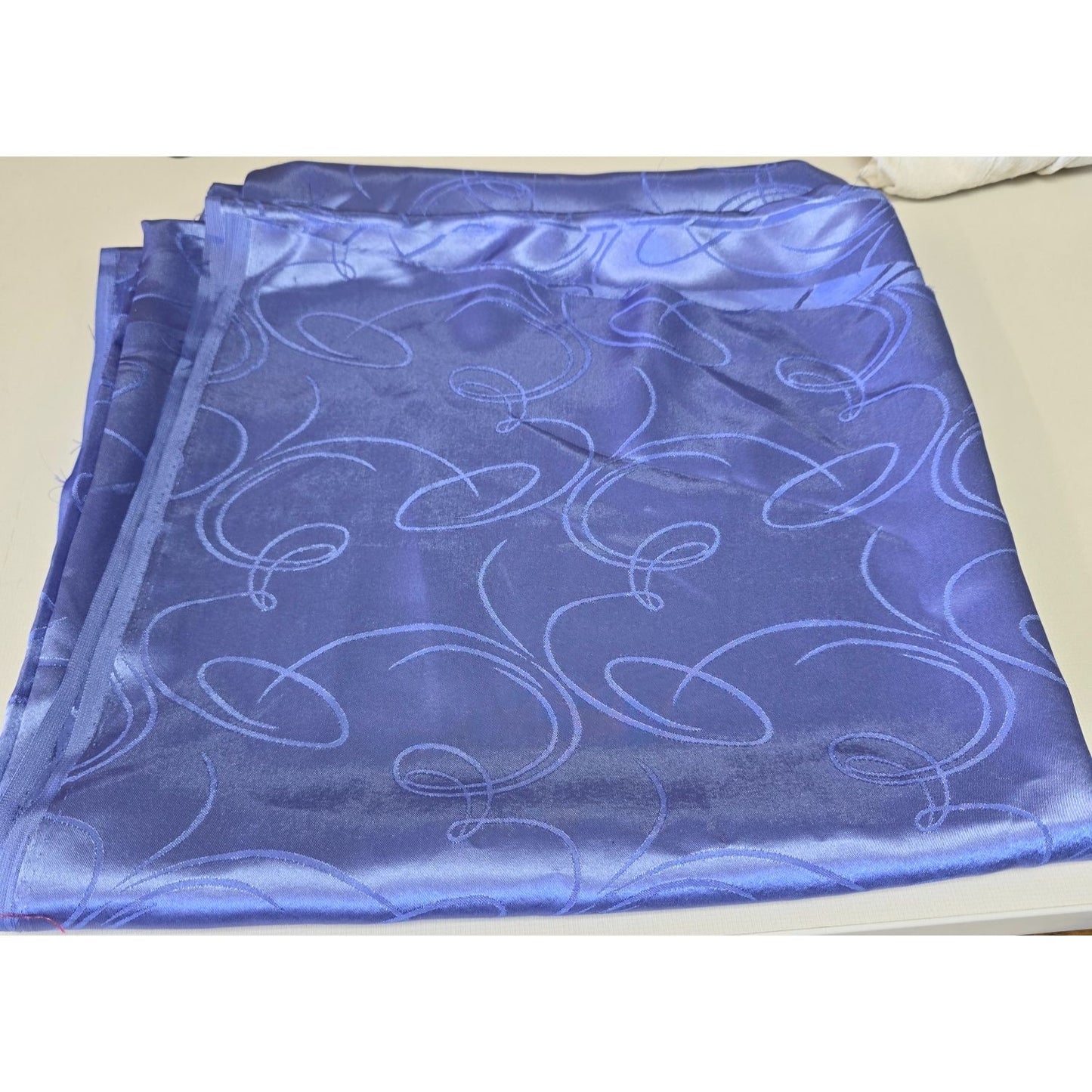 Purple Blue Satin Material Swirl Design 57" Width 112" (3.1 yds) Fabric