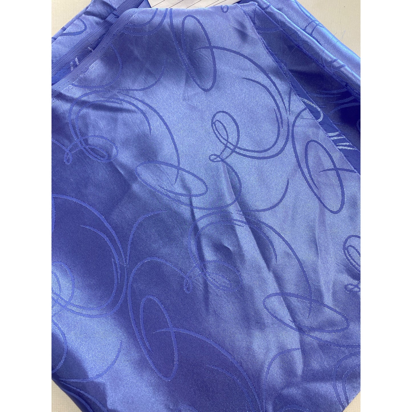 Purple Blue Satin Material Swirl Design 57" Width 112" (3.1 yds) Fabric