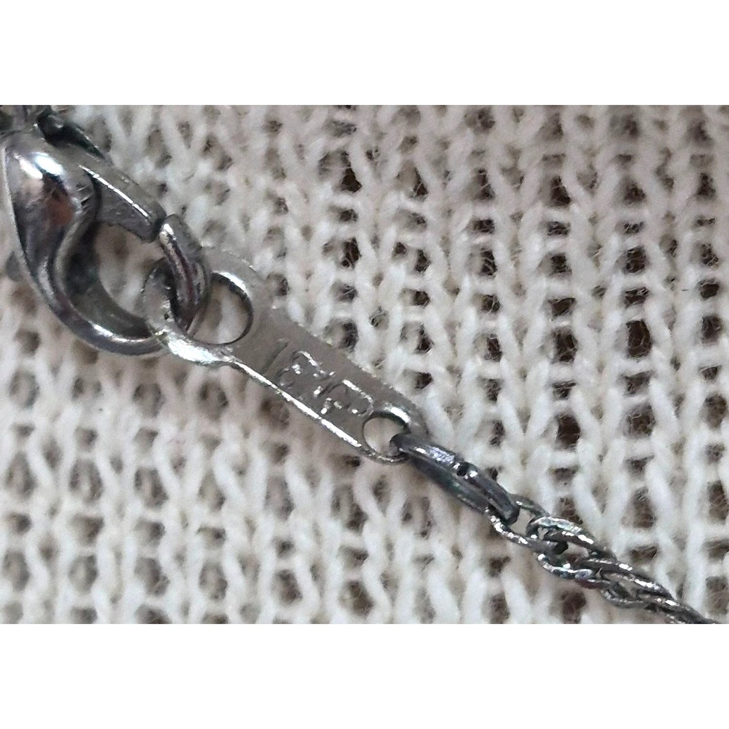 Blue Saphire Spectrum Square Stone Pendant Necklace 16 Inch .925 Sterling Silver Chain