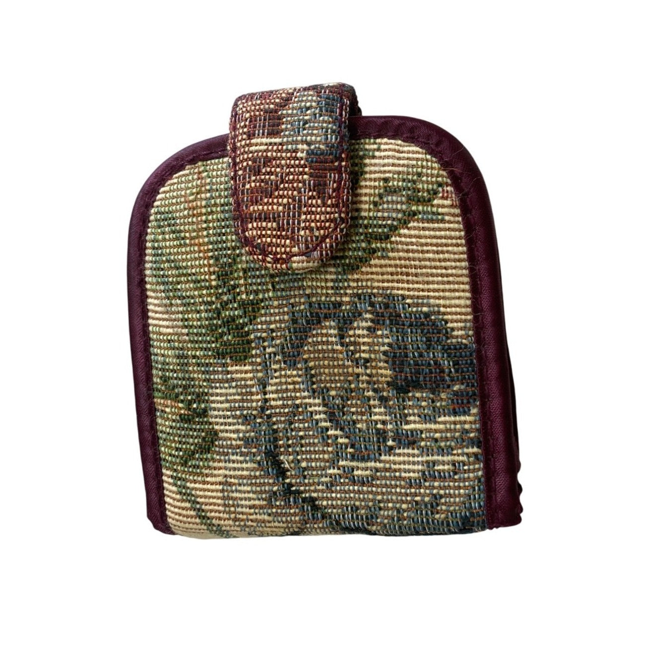 Vintage Floral Tapestry Lipstick Holder With Mirror