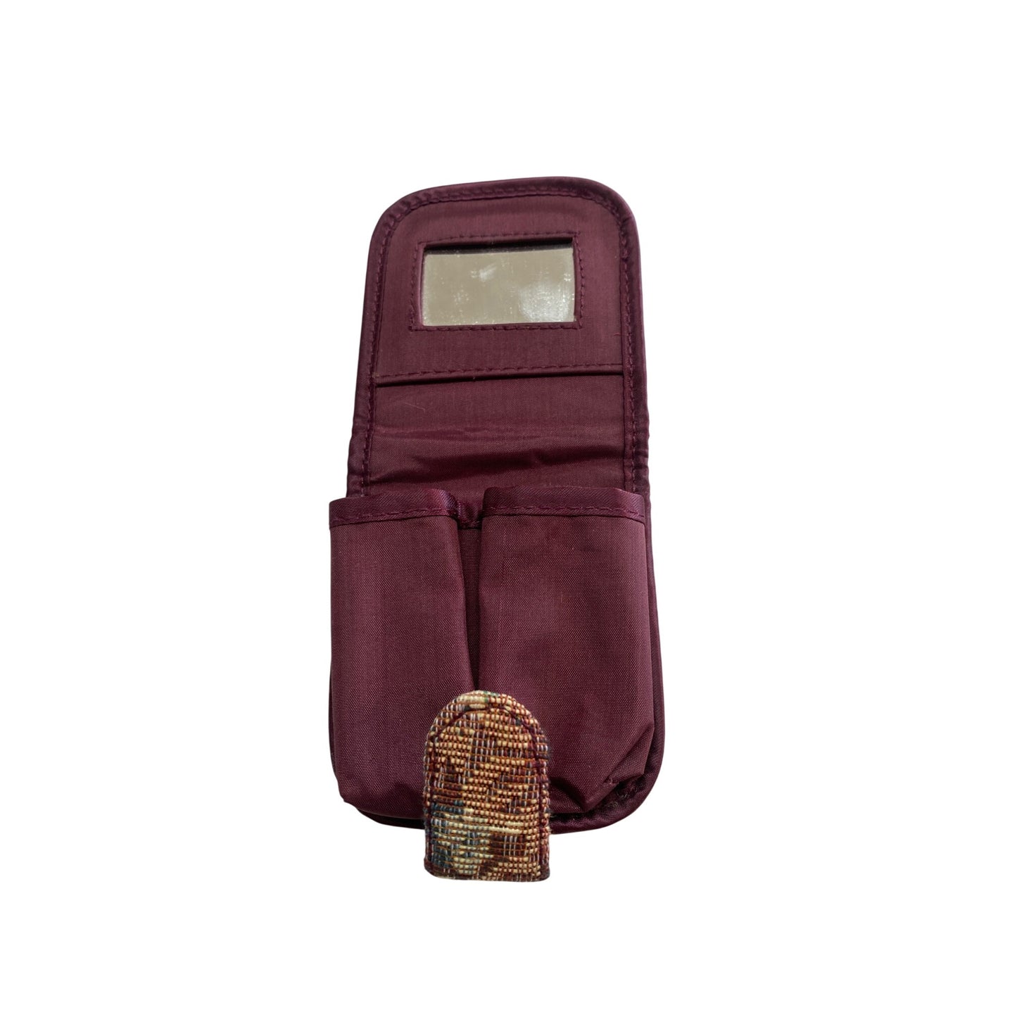 Vintage Floral Tapestry Lipstick Holder With Mirror