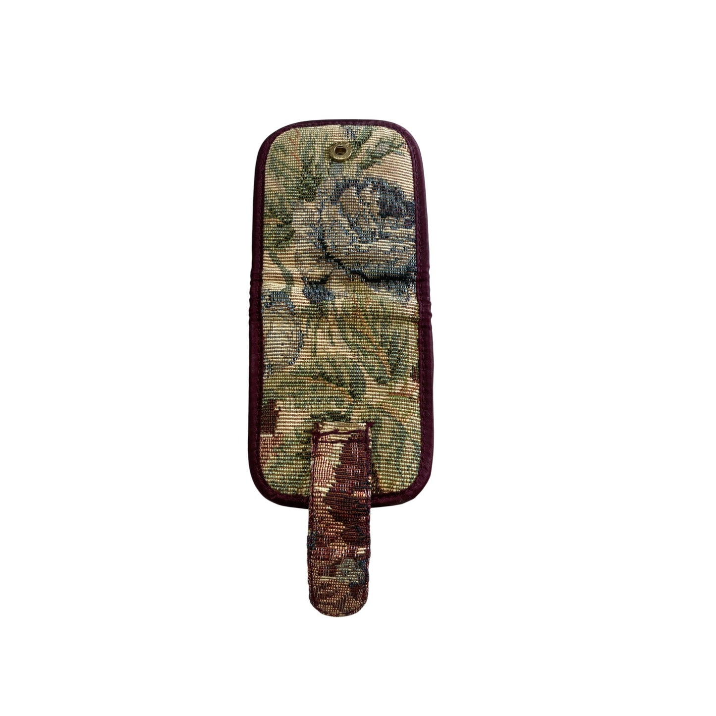 Vintage Floral Tapestry Lipstick Holder With Mirror