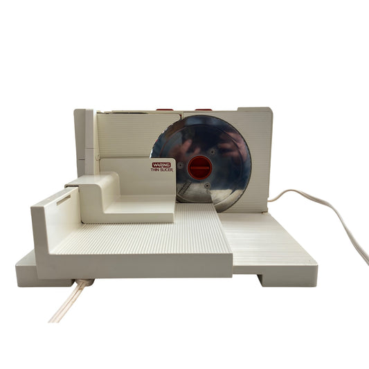 Waring Electric Thin Slicer For Meats Cheeses & Bread Compact Design With Adjustable Thickness