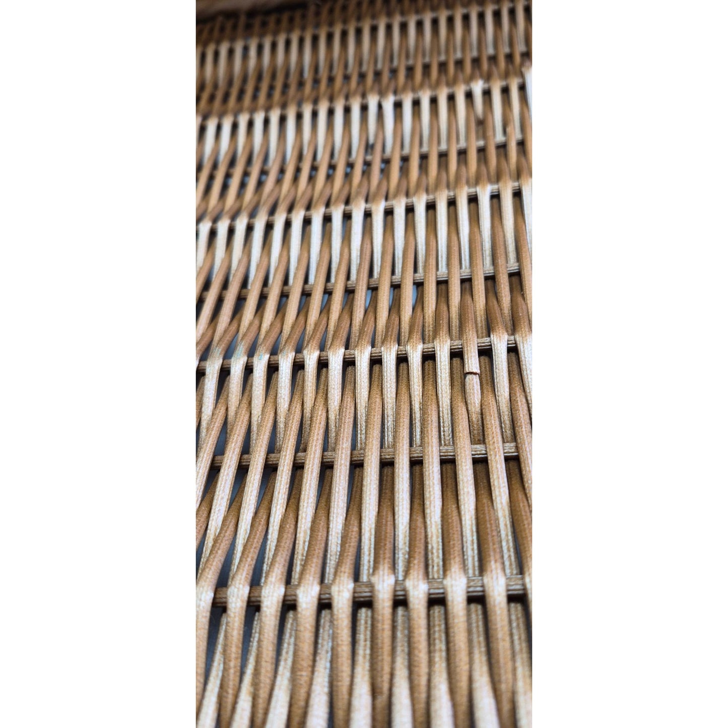 Vintage Brown Wicker Picnic Basket Hamper With Handle & Side Latches