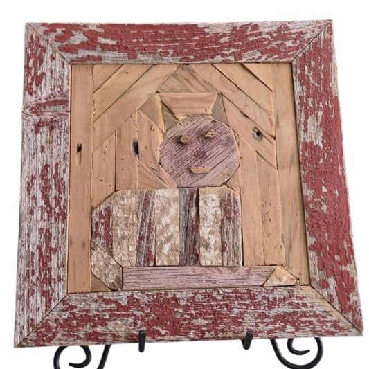 Rustic Barn‑Board Cat Wall Decor – Local Wisconsin Artisan