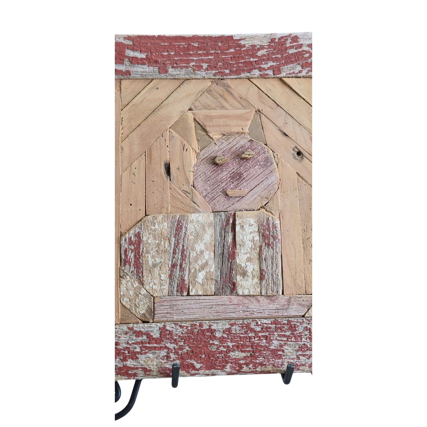 Rustic Barn‑Board Cat Wall Decor – Local Wisconsin Artisan