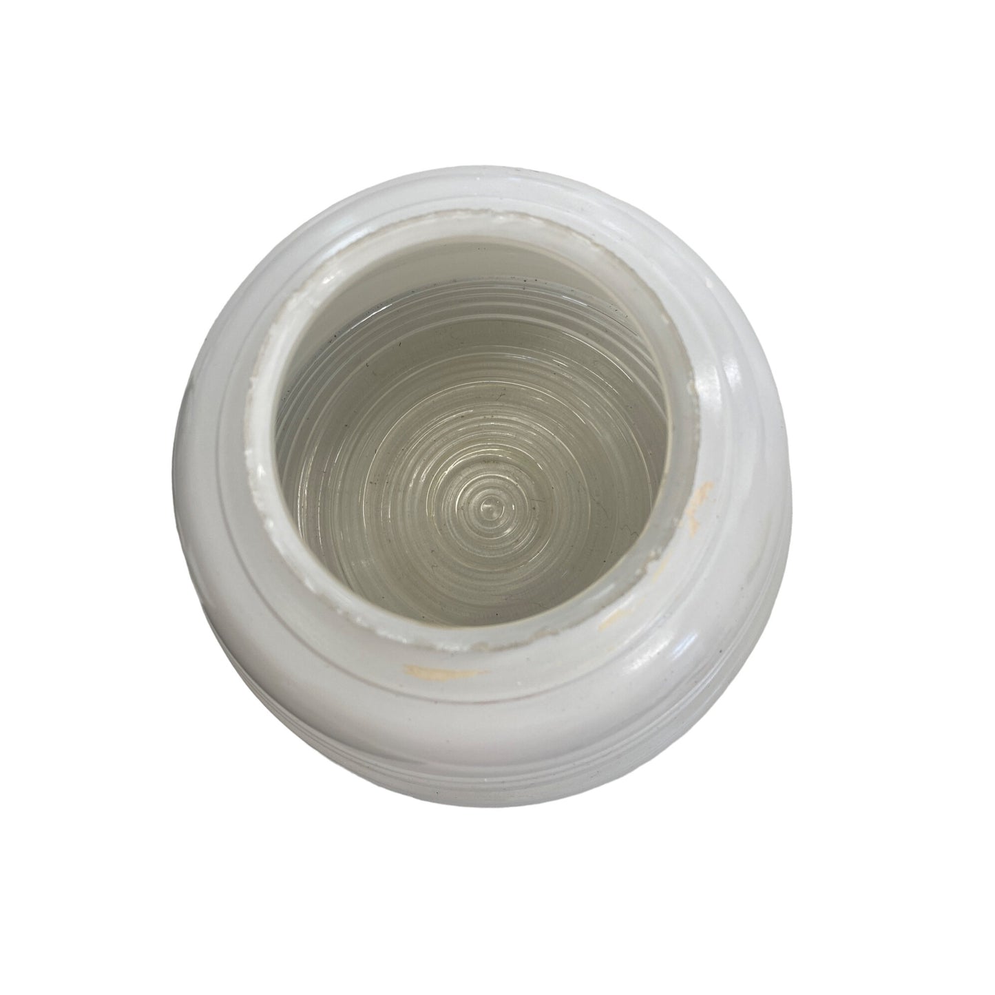 Vintage Art Deco White Glass Light Fixture Shade