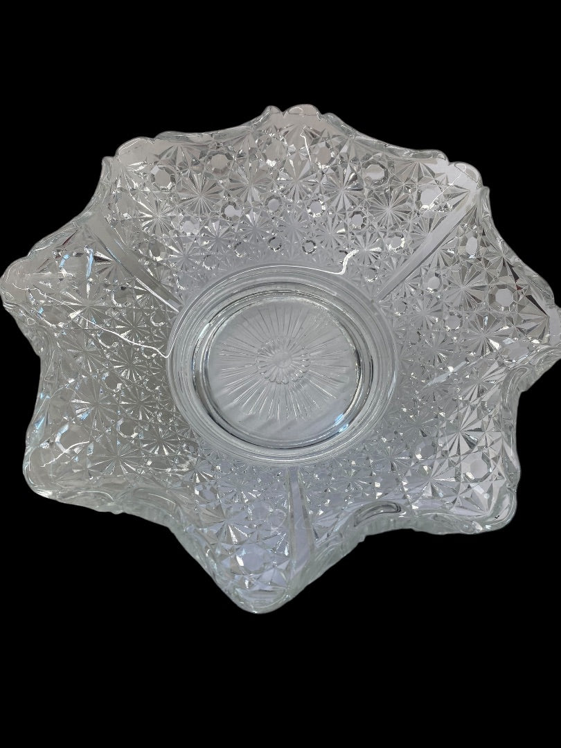 Clear Glass Daisy Bowl