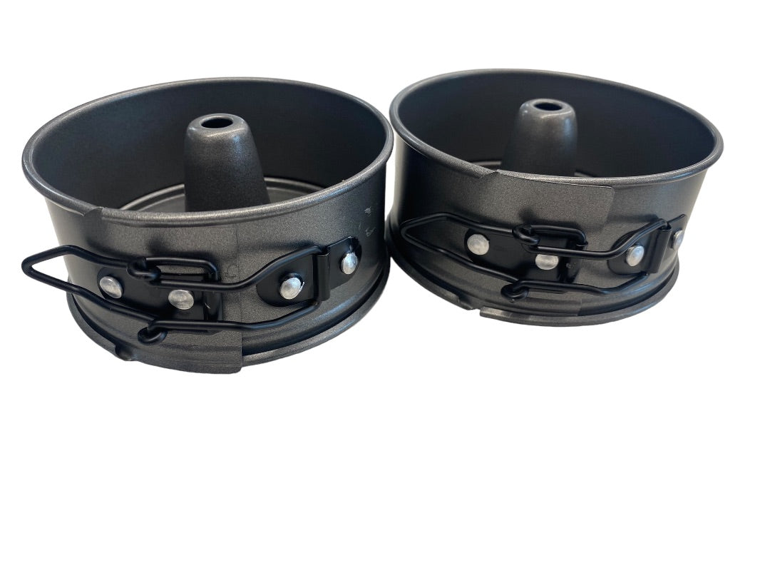 Mini Spring Form Cake Baking Pans Gray Nice Set 2