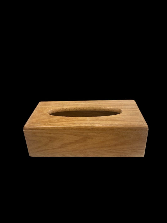 Vintage Oak Wood Tissue Box Dispenser Rectangle