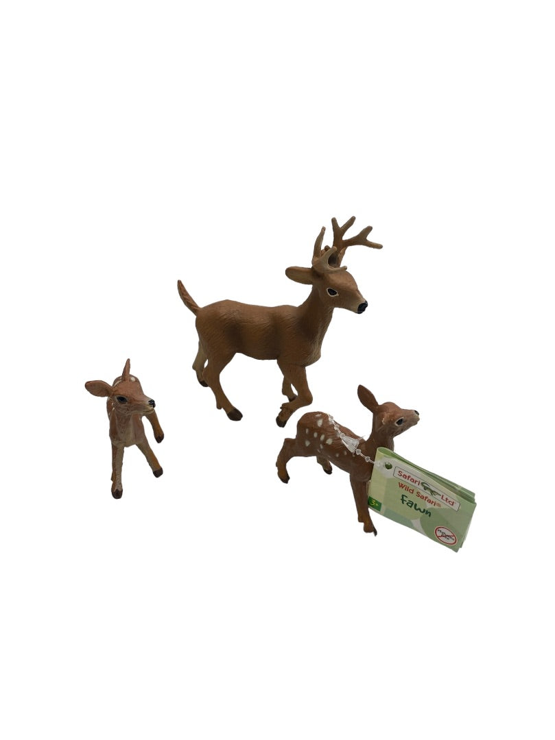 Wild Safari Ltd. Buck and 2 Fawns Figure