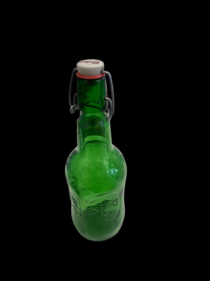 Vintage GROLSCH Green Empty Beer Bottle Flip Top