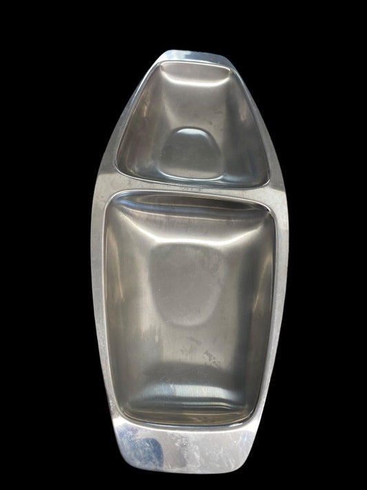 Vintage Alfra Aless 18/10 Stainless Steel Divided Dish Made in Italy