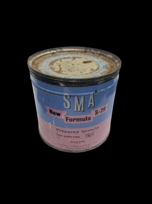VINTAGE 1964 SMA New Formula S-26 Baby Formula Tin Empty