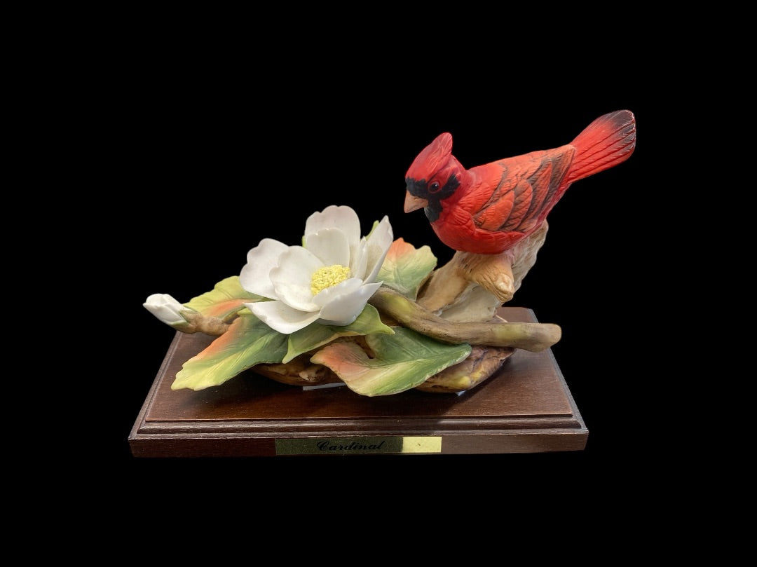 VINTAGE Lefton Nest Egg Collection Cardinal and Flower