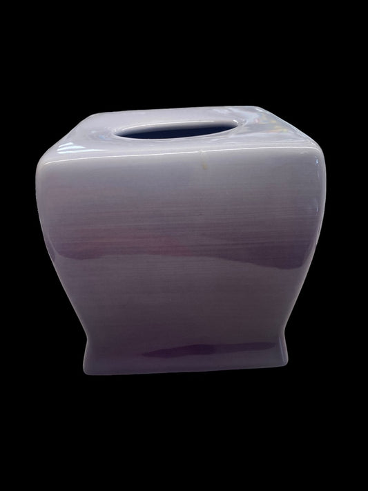 Vintage Shades of Color Purple Ceramic Tissue Box Cover 6"