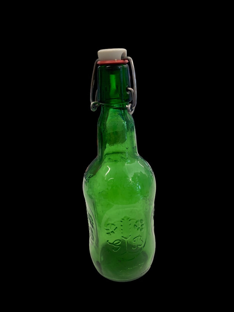 Vintage GROLSCH Green Empty Beer Bottle Flip Top