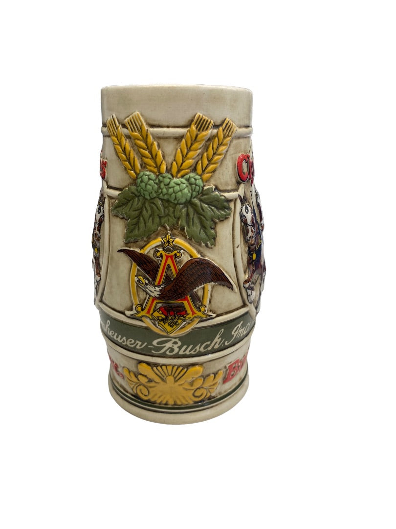 Vintage Budweiser Anheuser Bush Clydesdales Horses stein