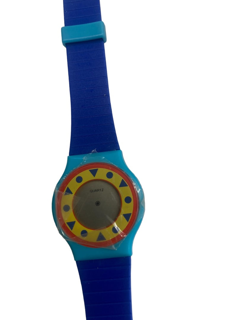 VINTAGE 1989 Avon Big Time Watch Blue/Turquoise NEEDS BATTERY