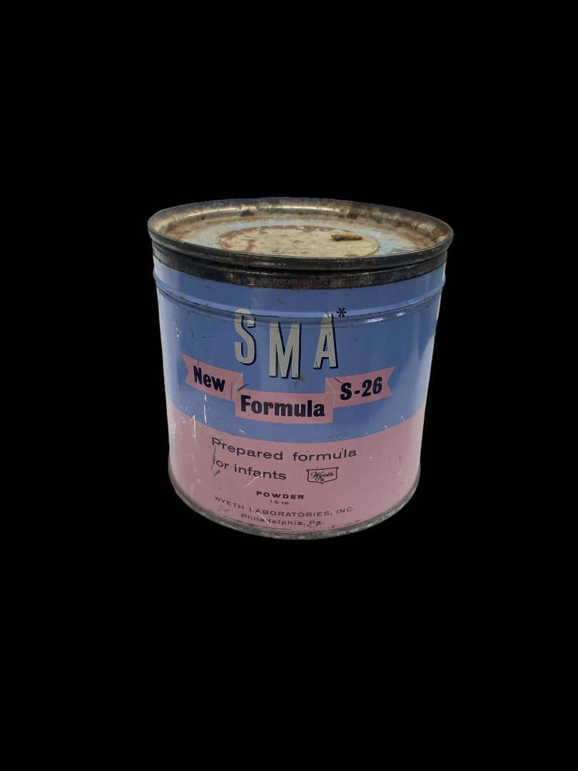 VINTAGE 1964 SMA New Formula S-26 Baby Formula Tin Empty