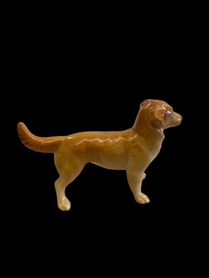Vintage Ceramic Golden Retriever Dog Figurine
