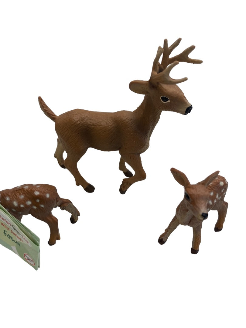 Wild Safari Ltd. Buck and 2 Fawns Figure