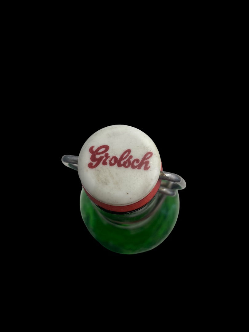 Vintage GROLSCH Green Empty Beer Bottle Flip Top