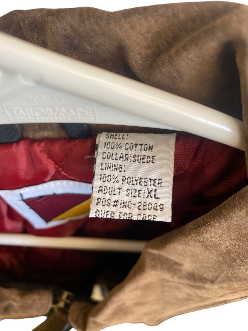 Men Winter Coat Black and Tan Suede Coller XL