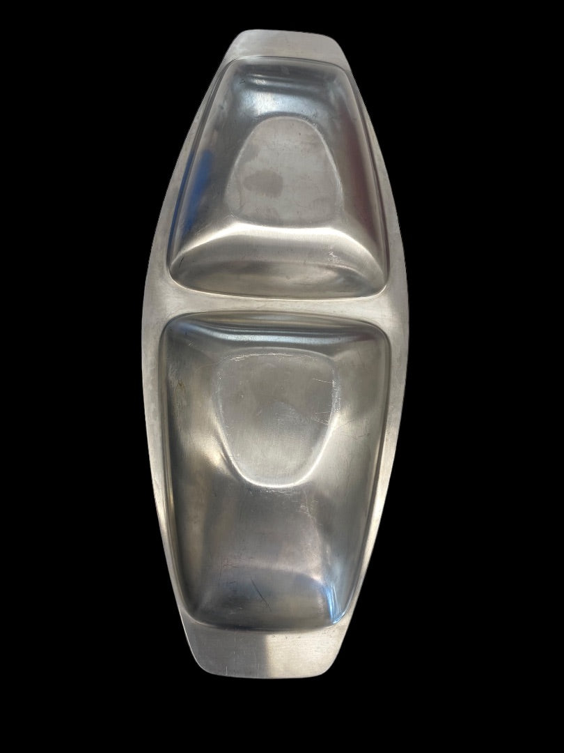 Vintage Alfra Aless 18/10 Stainless Steel Divided Dish Made in Italy