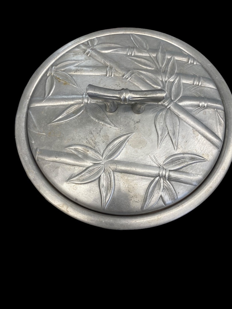 VINTAGE Everlast Forged Hammered Aluminum Bamboo Ice Bucket