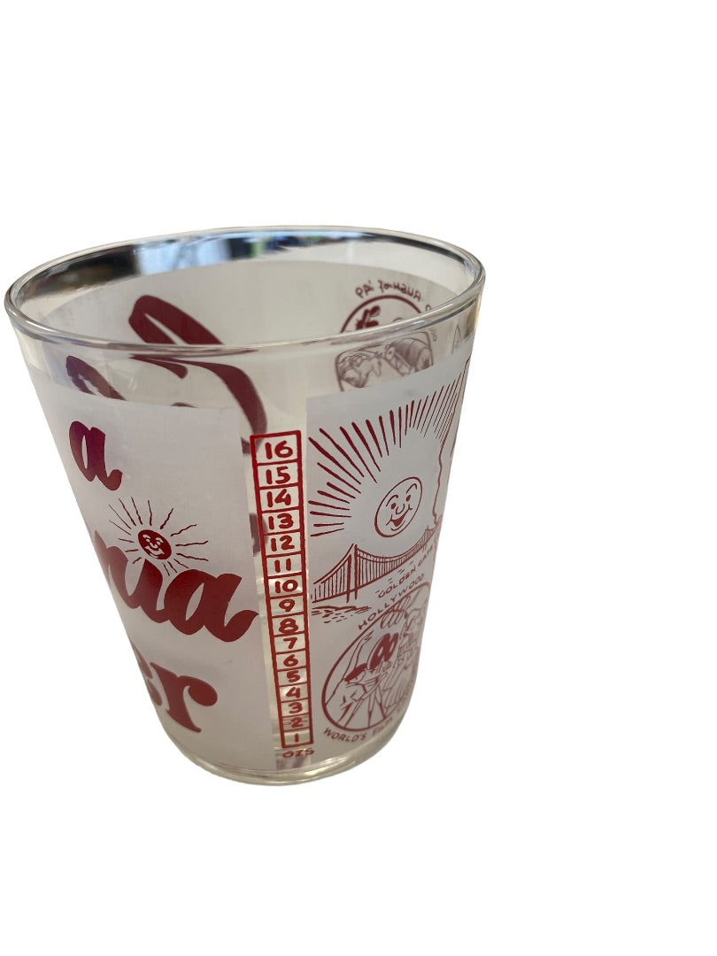 Vintage California Jigger Whiskey Glass 16 oz