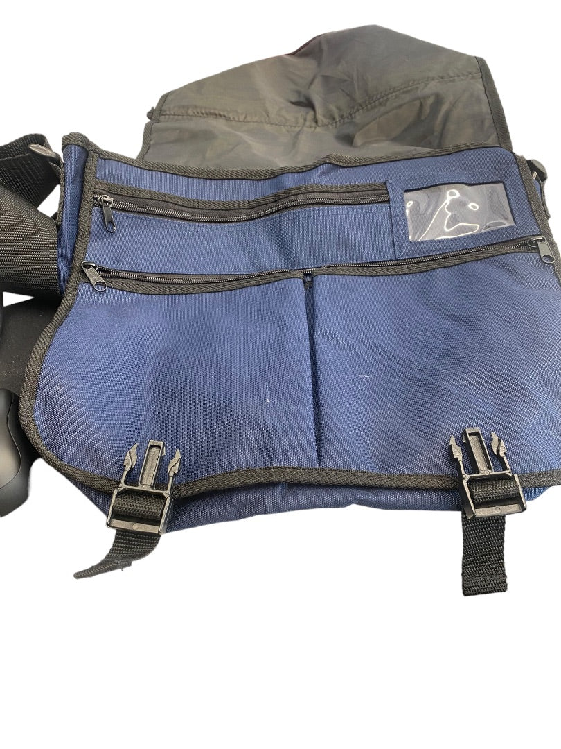 Messenger Canvas Laptop Bag Navy Blue