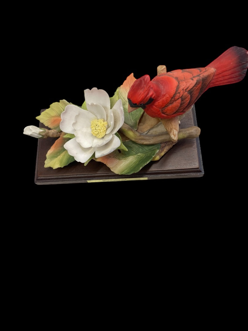 VINTAGE Lefton Nest Egg Collection Cardinal and Flower